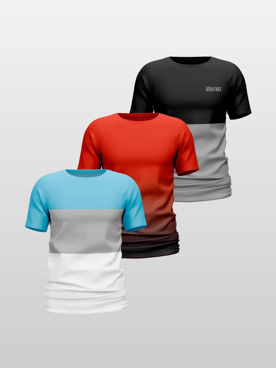 CAMISETA ESTAMPADA X 3 (P2 GRAYWAI, VINOLAY 2, BIMODAL)