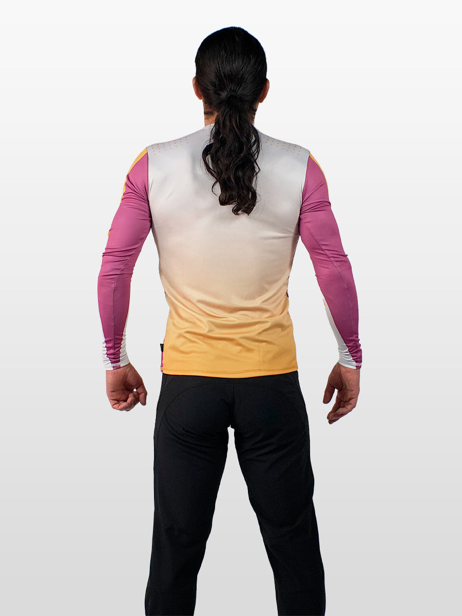 CAMISA MANGA LARGA DEGRADE NARANJA PARA HOMBRE Y DAMA