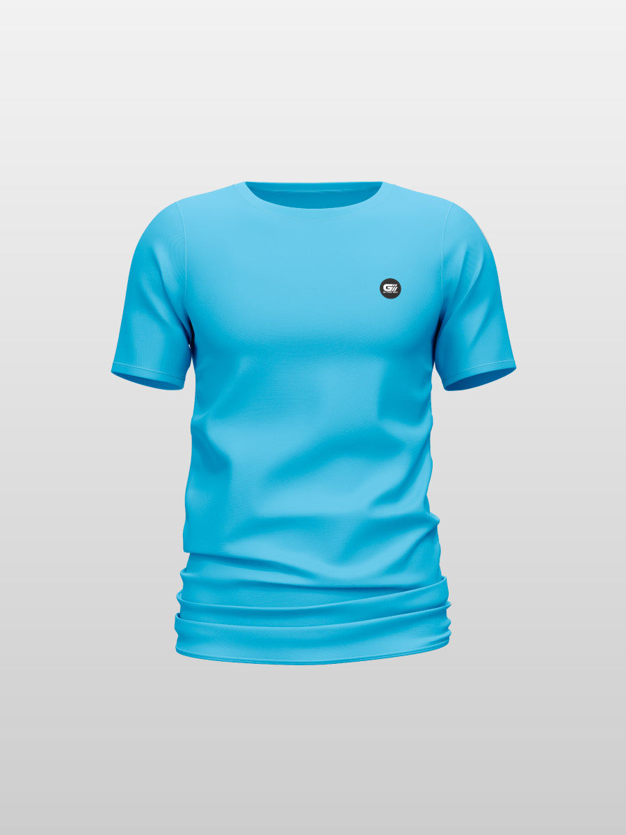 CAMISETA TELA FRIA BÁSICA AZUL CLARO  (BLUE BAMBINO)