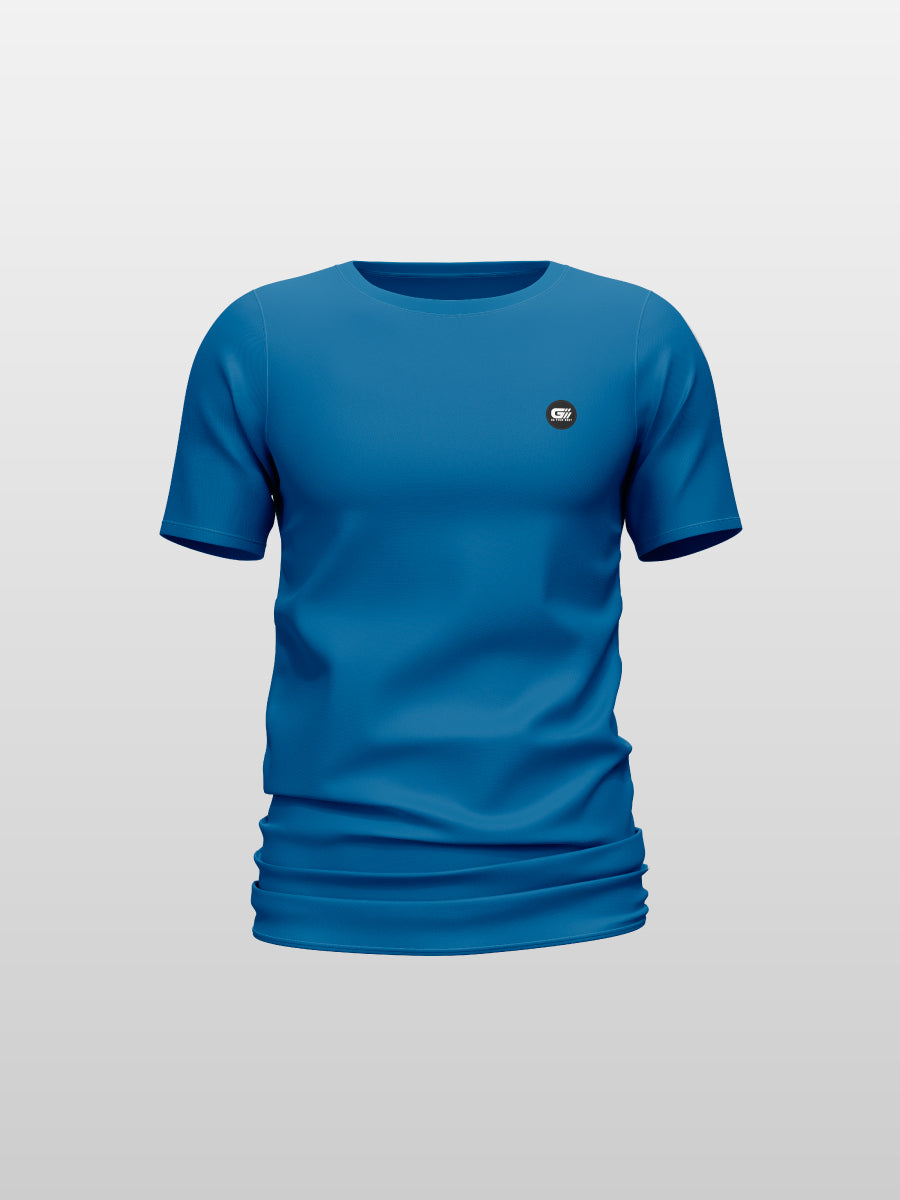 CAMISETA TELA FRIA BÁSICA AZUL REY  (BLUE PETROLEO)
