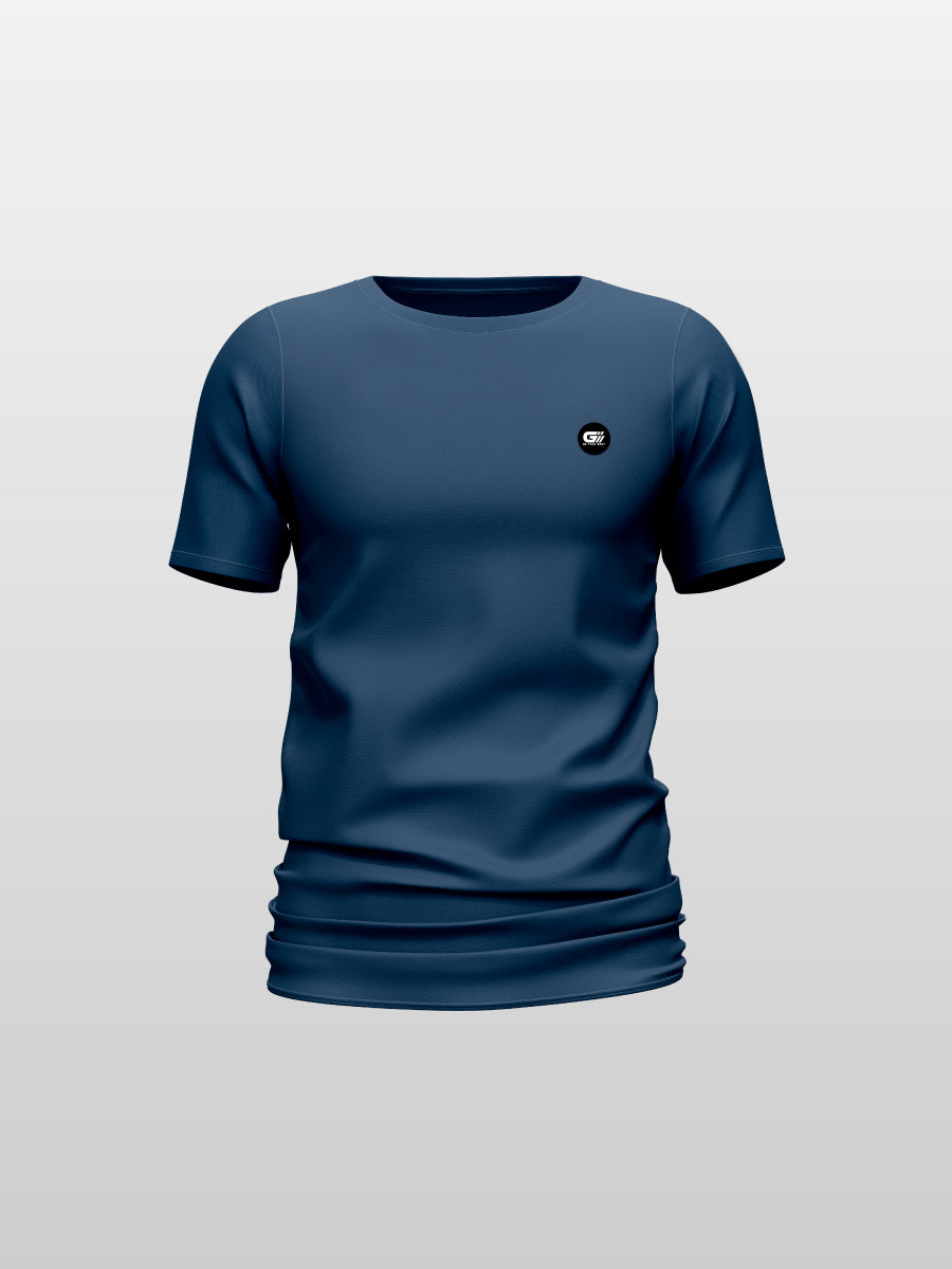 CAMISETA TELA FRIA BÁSICA AZUL OSCURO (BLUE)