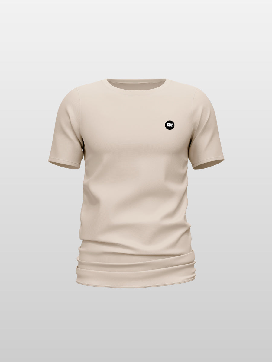 CAMISETA TELA FRIA BÁSICA BEIGE  (GRIGIO)