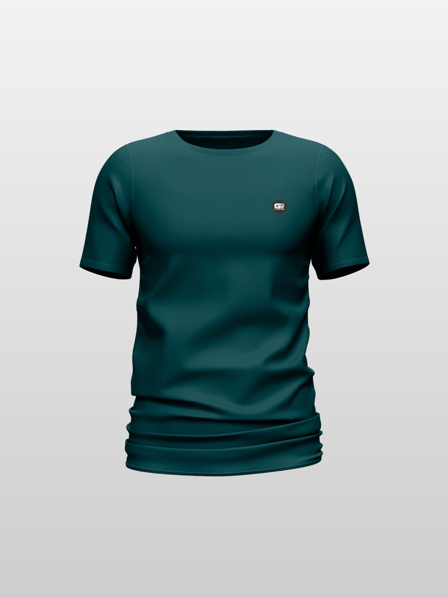CAMISETA TELA FRIA BÁSICA VERDE ESMERALDA (VERDE BOTTIGLIA)