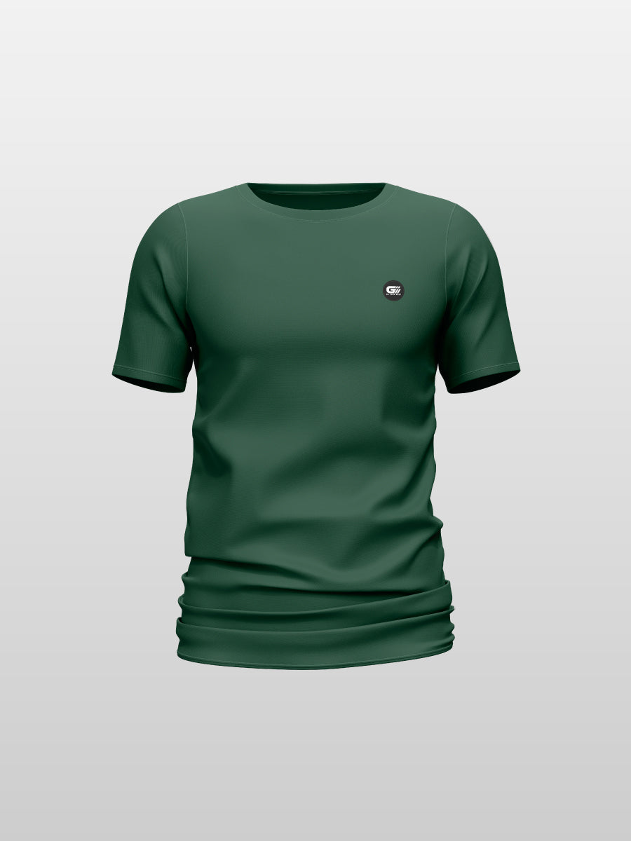 CAMISETA TELA FRIA BÁSICA VERDE OSCURO (VERDE MILITAR)