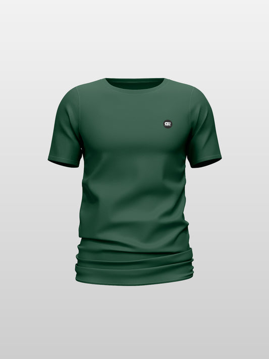 CAMISETA TELA FRIA BÁSICA VERDE OSCURO (VERDE MILITAR)